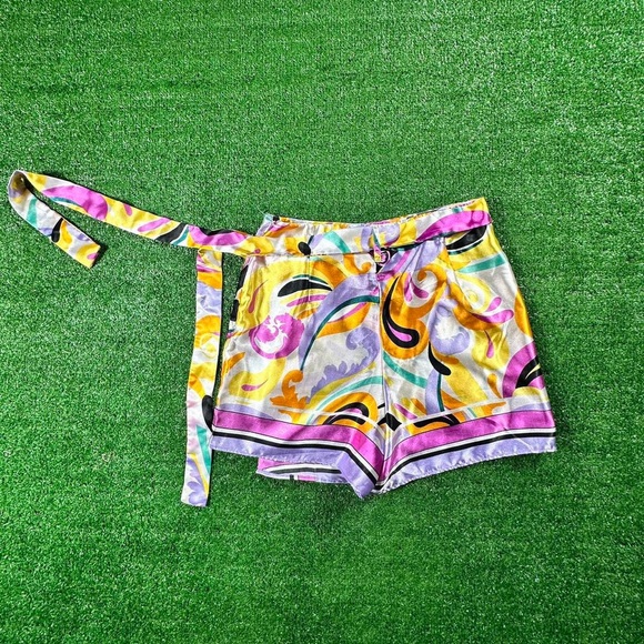 Colorful Silk Mini Skort - Picture 2 of 4